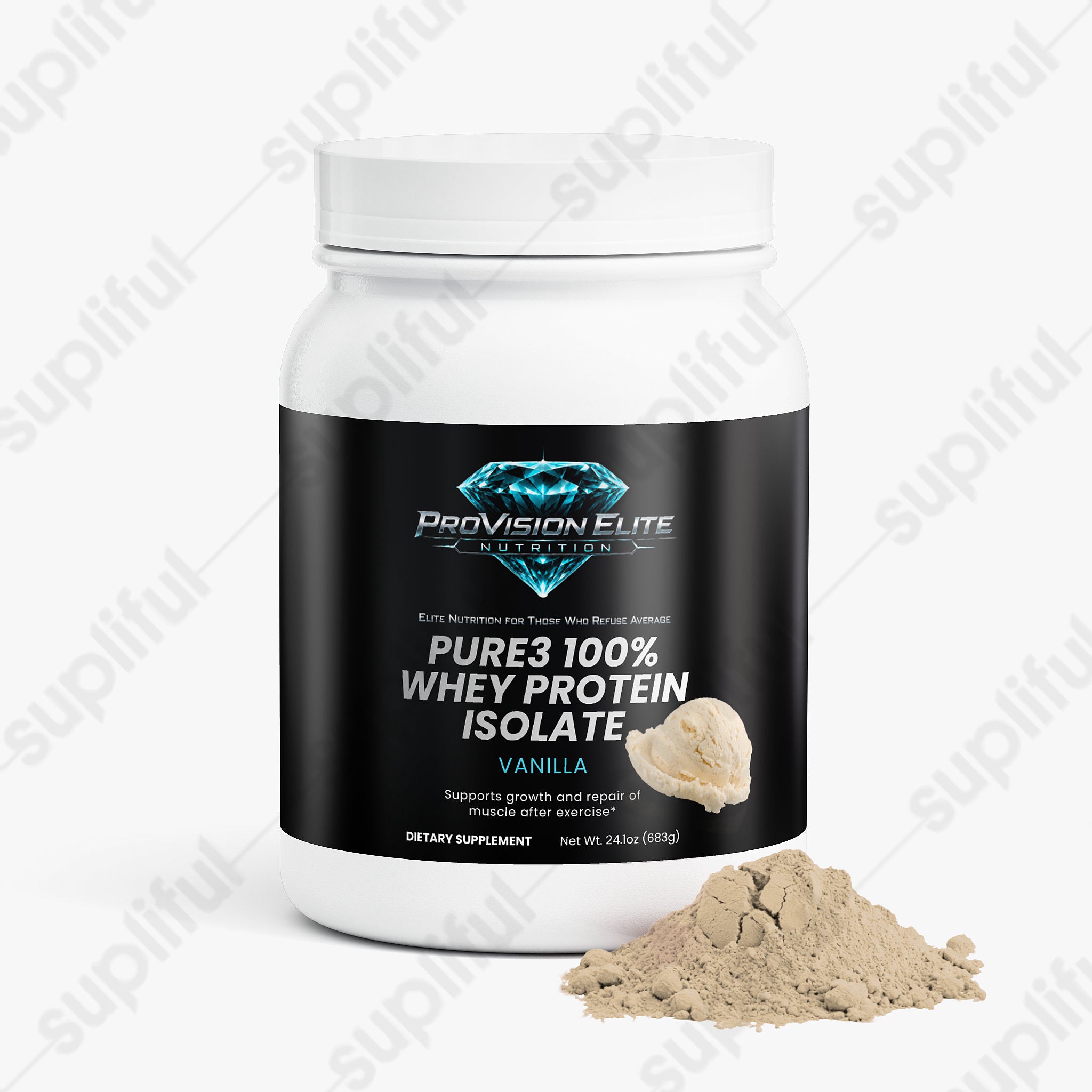 Pure3 100% Whey Protein Isolate (Vanilla)